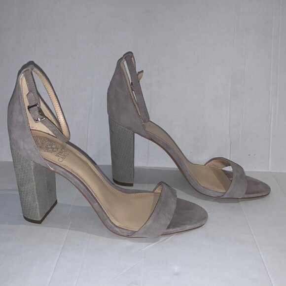 Vince Camuto taupe block heels sandals size 10M/42 - Picture 4 of 11